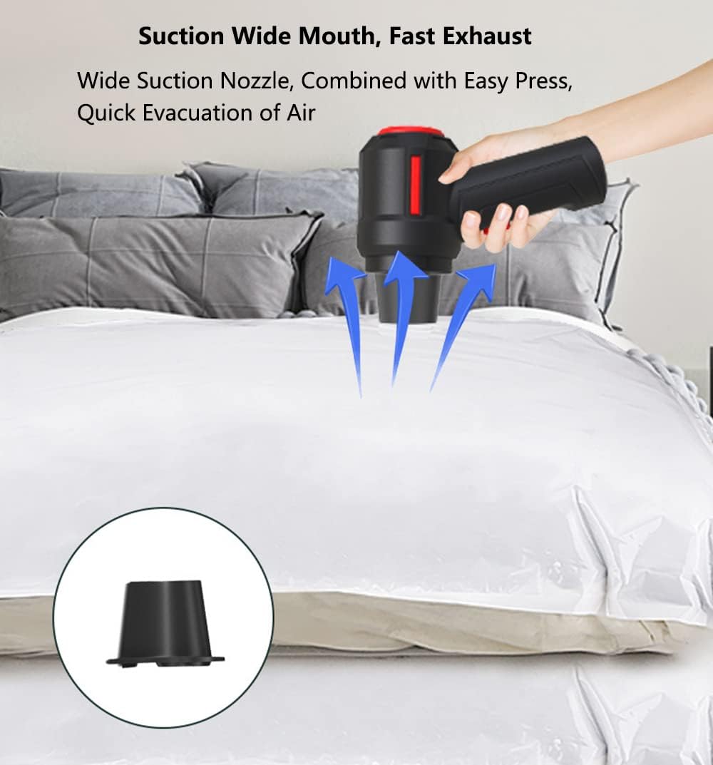 Portable Car Vacuum Blower Cordless Rechargeable, 9000pa Strong Suction 120w High Power Handheld Rechargeable Car Vacuum Cordless Air Blower for Computer, Pet Hairs (Black)