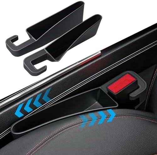2 Pack Car Seat Gap Filler Organizer Universal Car Gap Seat Filler for Cars & SUVs，Space-Saving Car Organizer Storage Box，Prevents Item Drops，Car Seat Gap Filler for Clutter-Free Interior