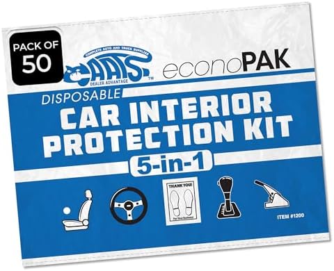 5-in-1 Car Interior Protection Kit Service Auto Shop Kit Covers - 50 Pack