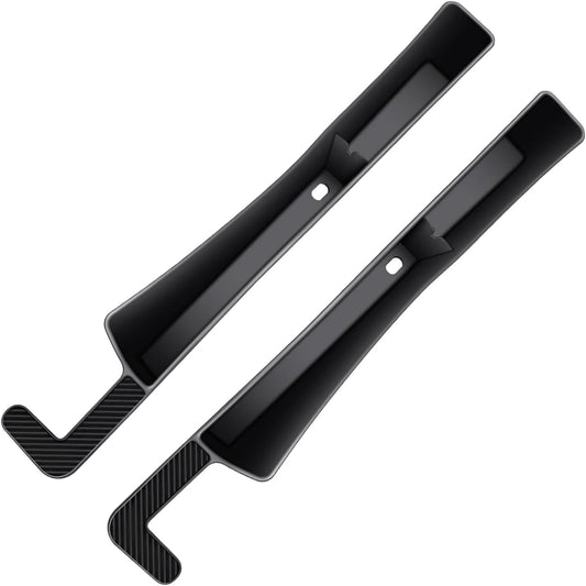 LEIWOOR Car Seat Gap Filler with Phone Holder - Universal Fit Anti-Drop Center Console Gap Blocker for Most Cars, Soft TPE Material Seat Side Storage Organizer (2 Pack)