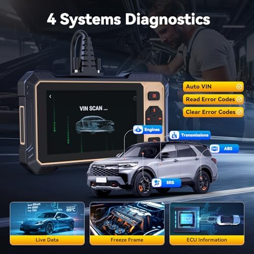 THINKCAR Scanner THINKSCAN 662 OBD2 Scanner Diagnostic Tool + THINKCAR 12+8 Pin Connector to OBD2 Adapter for Chrysler