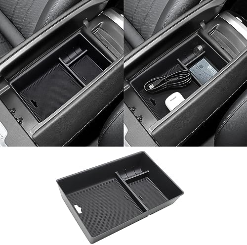 Center Console Accessory Organizer for 2023 Mercedes Benz EQE350,Armrest Storage Box Insert Tray Compatible with Mercedes Benz EQE350 EQE350+ EQE500 EQS 450+ 400 580 AMG 2023+Interior Accessory