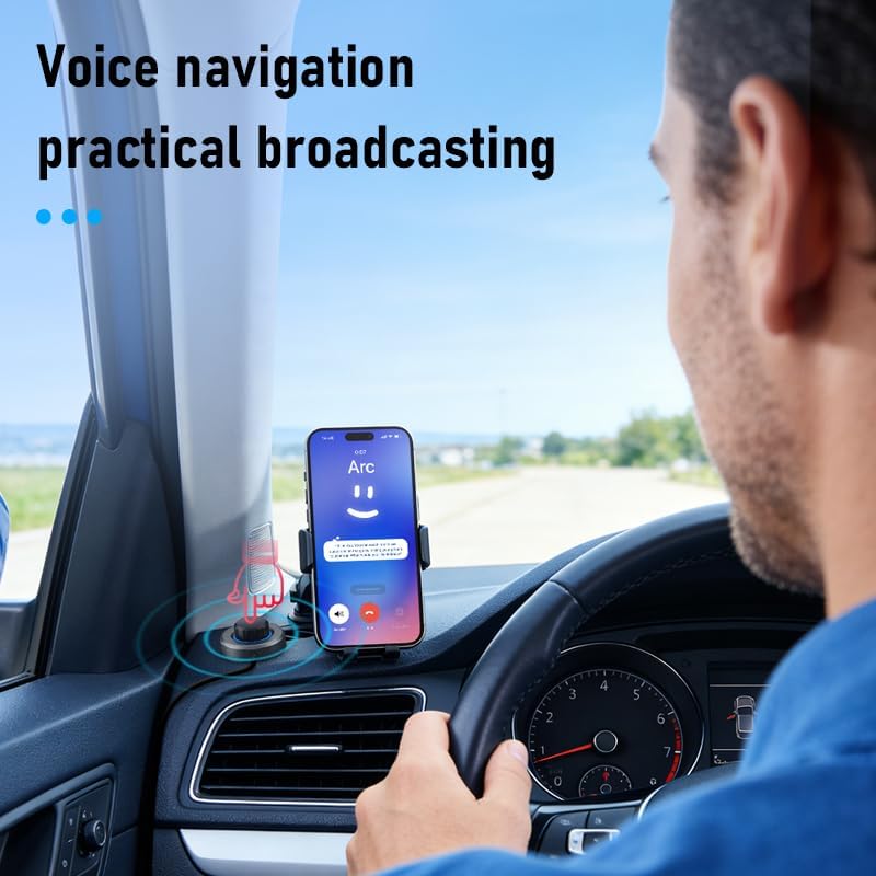 Wireless 6.0 Audio Receiver for Car, [CVC 8.0 Noise Cancelling] Auxiliary Wireless Adapter with Volume Control Knob & RGB Backlight, 3.5mm AUX Wireless Music Adapter for Hands-free Calls & Home Stereo