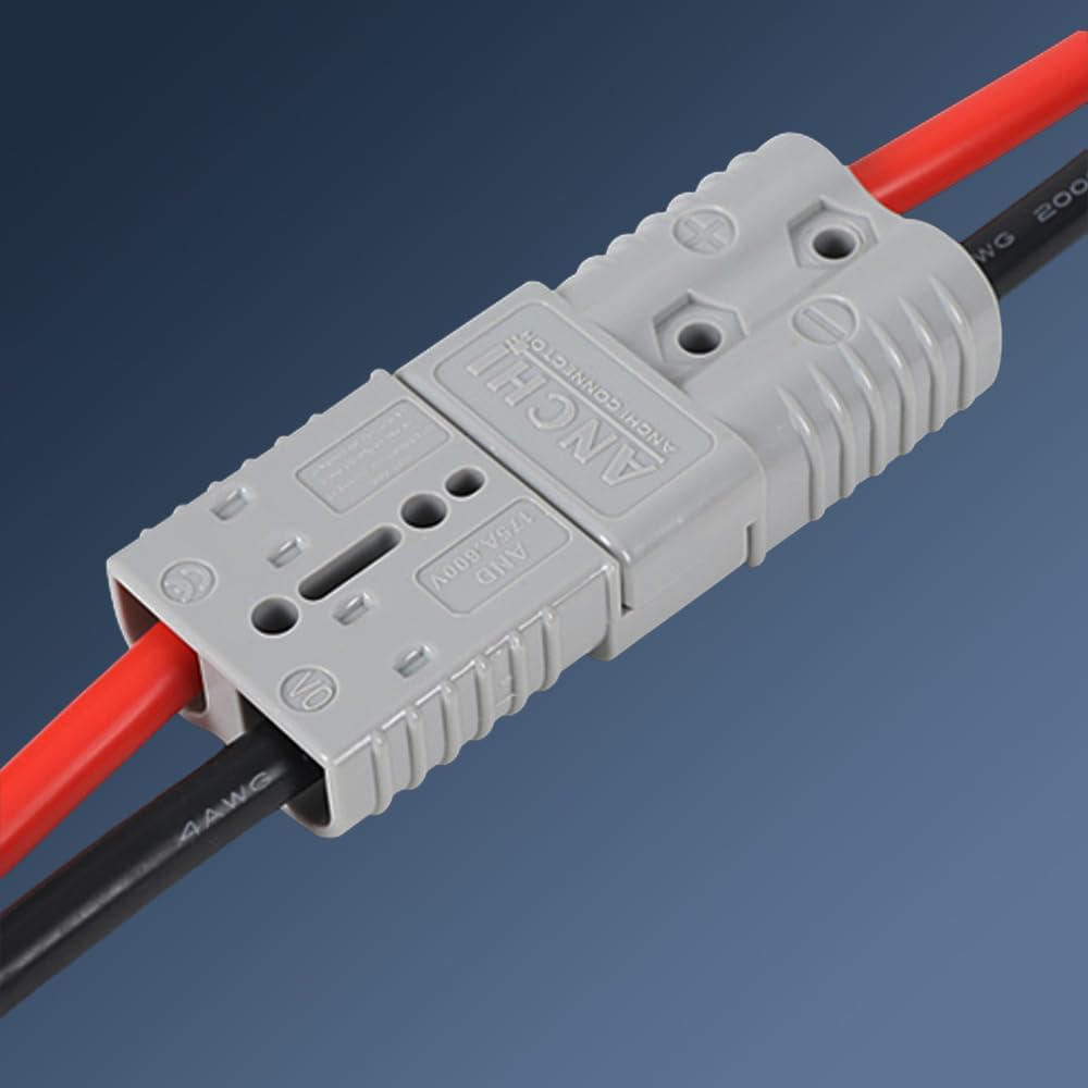 kit 175 Amp Quick Disconnect Connector Plug for Jumper Cable in Traction System Recovery Winch (6PCS 1/0 AWG)