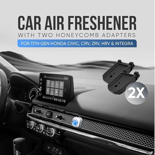 Air Jungles Car Air Freshener Vent Clip 6 Ct with 2 Civic Adapter | New Car Scent, Compatible with Honda Civic, CRV, ZRV, HRV, Integra, Long Lasting up to 180 Days, Car Odor Eliminator