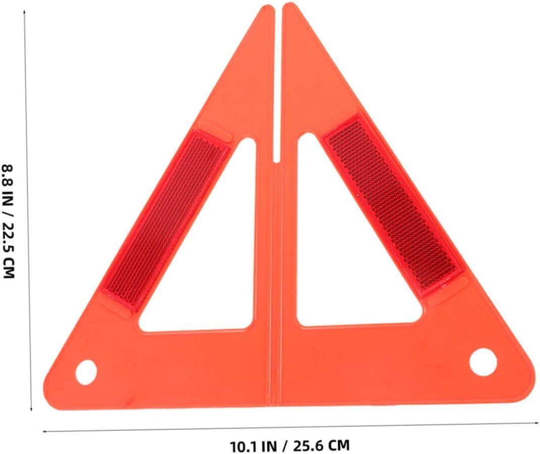 Zerodeko 4pcs Reflective Emergency Triangle Warning Signs for Roadside