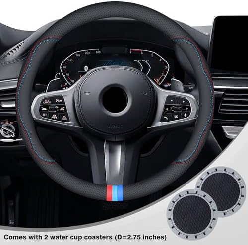 2025 Nappa Leather Car Steering Wheel Cover for BMW