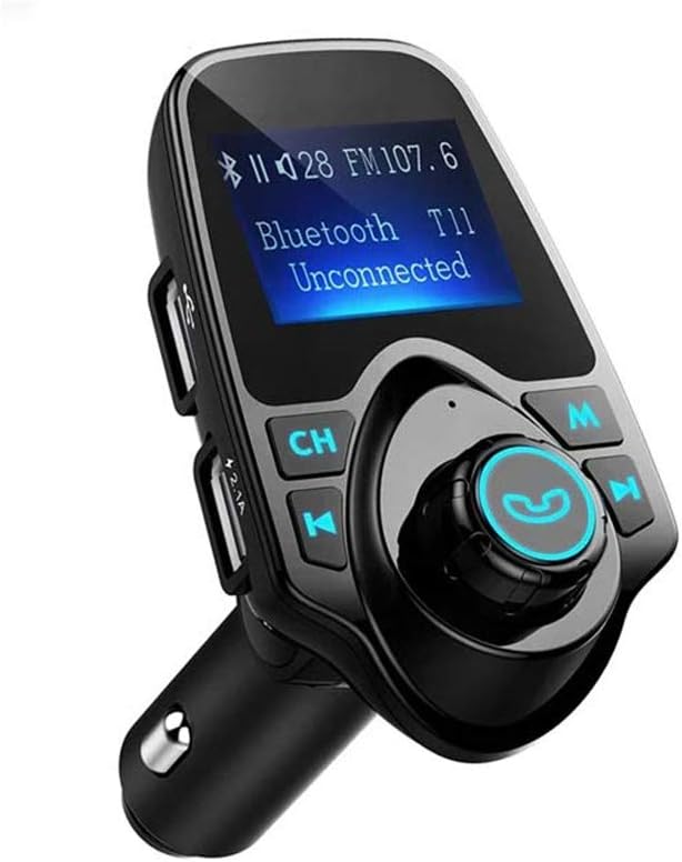 T11 Wireless Bluetooth FM Transmitter Handsfree Car Kit MP3 Player Wireless Bluetooth Adapter with Dual USB Port Car Kit