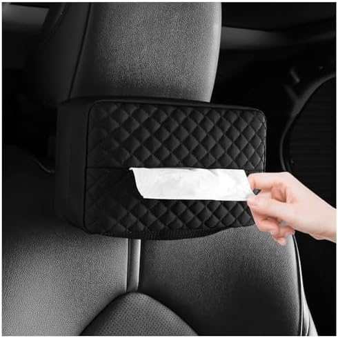 Car Tissue Holder for Sun Visor, Leather Large Capacity Napkin Case Box