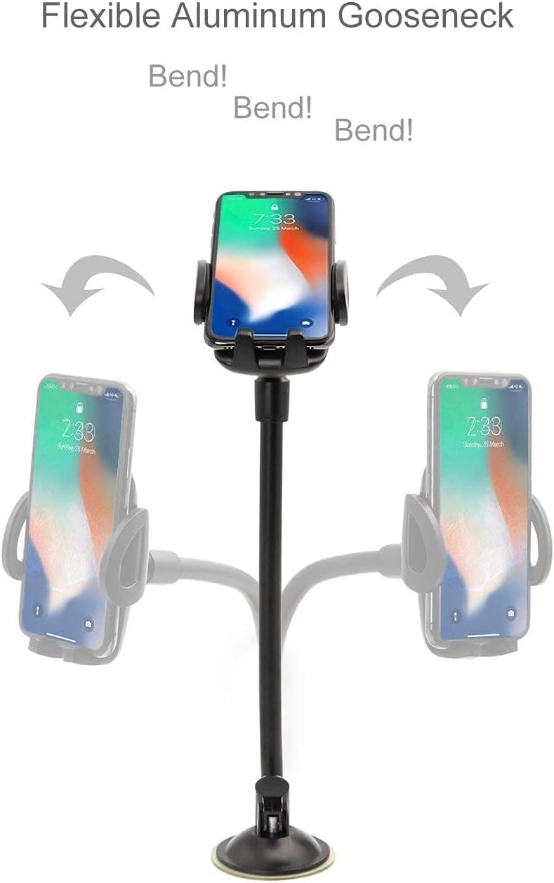 Portable Electronic Device Mount, Black, Compatible with iPhone 11 Pro Max/11/XS Max/XS/XR/X/8 Plus/8/7 Plus/7/6S Plus/6S/SE