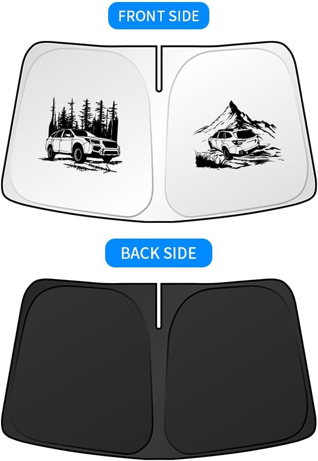 Windshield Sunshade Compatible with Subaru Outback Blocks UV Rays Sun Visor Protector Foldable Front Window Sun Shield (Outback)