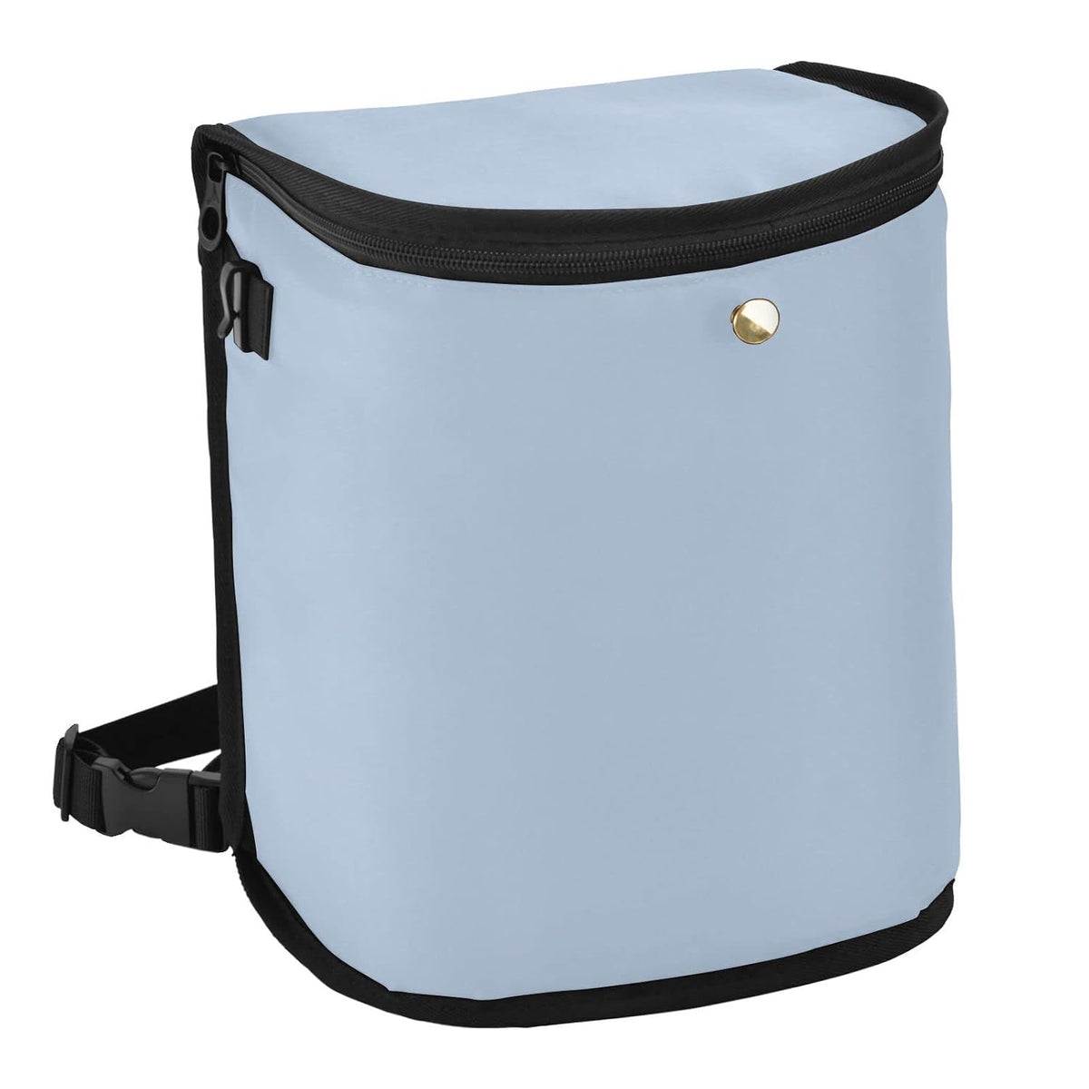 Light Steel Blue Car Trash Can with Lid,Waterproof,Sturdy,Easy Cleanup Storage Pockets,Leak-Proof Car Garbage Can