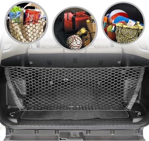 Envelope Style Trunk Cargo Net for Toyota 4Runner 2 Row Model Only 2010 - 2025 - Premium Trunk Organizer and Storage - Luggage Net for SUV - Best Car Organizer for Toyota 4 Runner