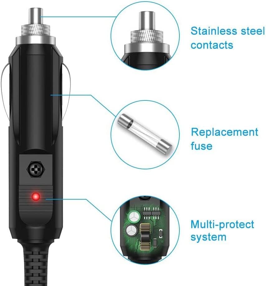 BestCH Car DC Adapter Compatible with Bolt Power G06 G06C D28 D28A D29 K3 Mini Portable Jump Starter Auto Vehicle Camper Power Supply Cord Battery Charger