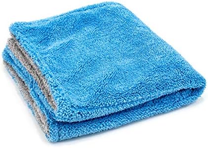 Autofiber Royal Plush Double Pile Microfiber Detailing Towel - Pack of 3 Blue/Gray (16 inch x 16 in, 700 GSM)