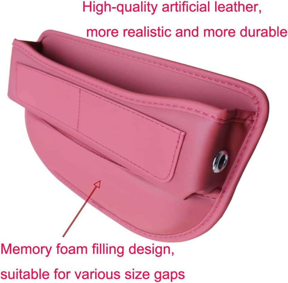 Seat Gap Organizer Car Seat Console Organizer Front Seat Side Storage Bag Center Console Side Pocket Car Seat Crevice Storage Seat Gap Filler Between Seat Storage Pouch（Red）