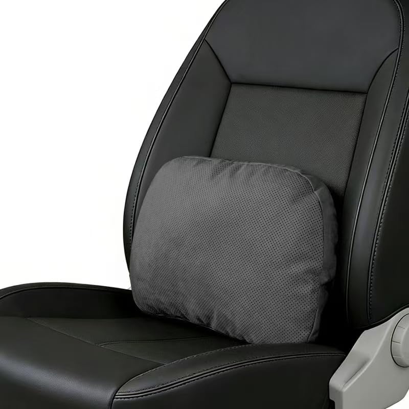 Car Lumbar Support Pillow - 100% SUGENRO Sorona Bio-Fiber Back Cushion, Ergonomic Design for Driving Fatigue Relief, Breathable & Durable, Universal Fit for All Vehicles & Office Chairs