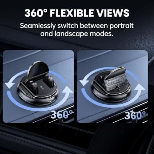 Car Phone Holder for Dashboard, 360 Degree Rotation Car Phone Mount