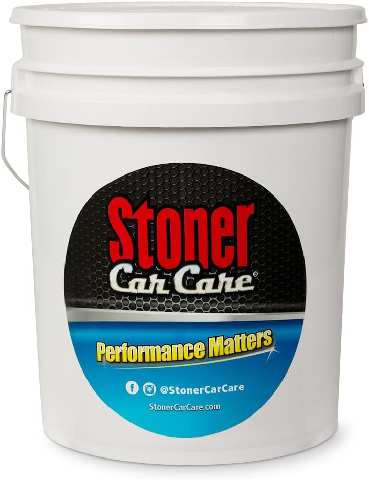 Stoner Car Care 99049 15-Piece Performance Essentials Complete Car Detailing Kit with Invisible Glass Cleaner, Microfiber Cloths, 5-Gallon Bucket, Wheel Cleaner and More Gift for Vehicle Enthusiasts