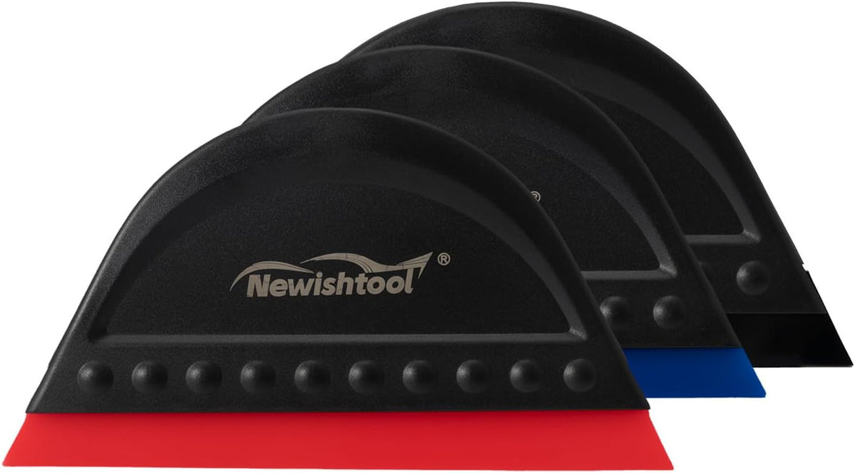 NEWISHTOOL Window Tint Squeegee Black Small Scraper for Vinyl PPF Tools