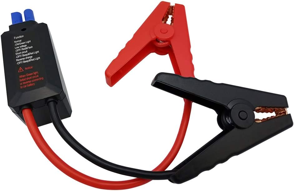 EC-5 Replacement Car Portable Battery Jump Starter Smart Cable, EC5 Car Battery Smart Clamps, 12V, 15A, Anti-short Connection & Reverse Charging Protection, All Copper Material