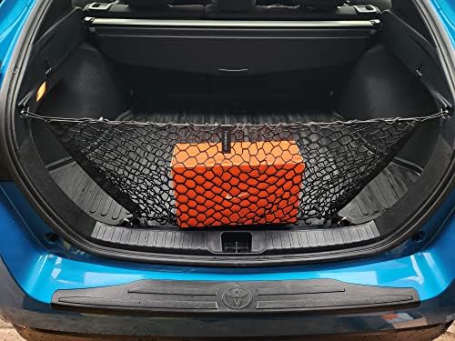 Envelope Style Automotive Elastic Trunk Mesh Cargo Net for Toyota Prius 2016-2024 - Premium Trunk Organizer and Storage - Luggage Net for Sedan - Best Car Organizer for Toyota Prius (XW50)