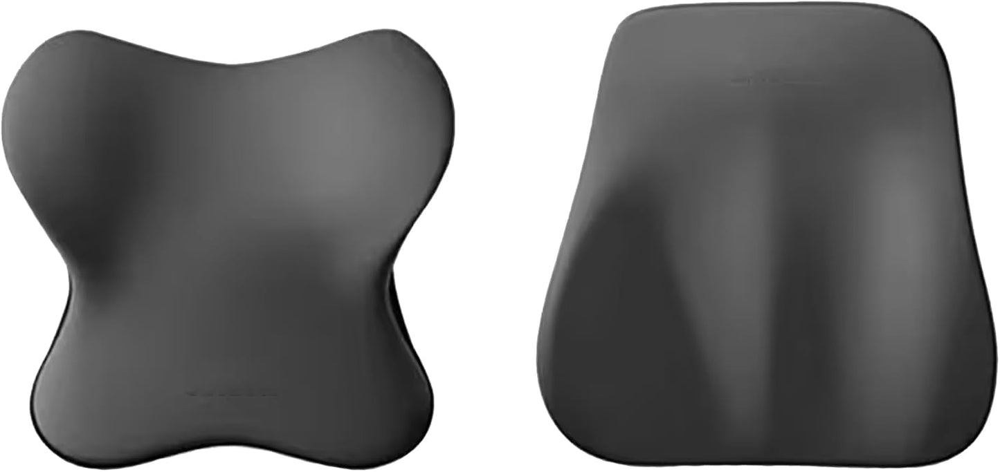 Bellavere® Ergonomic Memory Foam Car Seat Cushion Set – Lumbar Support & Neck Pillow, Orthopedic Back Support, Machine Washable, Driving Comfort for Cars, SUVs & Trucks, Gift for Drivers