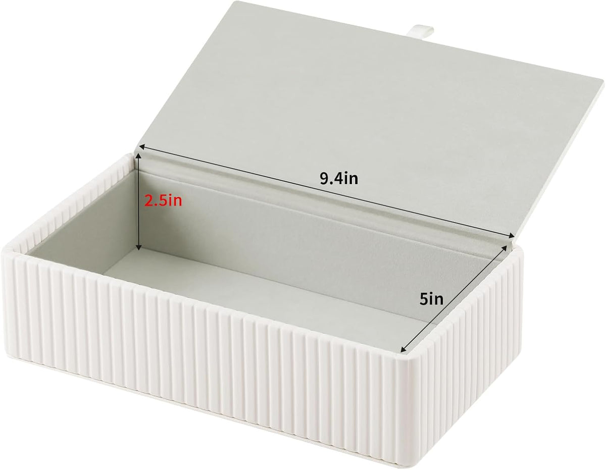 Short Tissue Box Cover, Rectangle Tissue Box Holder, Cream