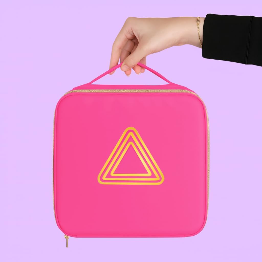 Supercharged Car Emergency Kit – 52-Piece Pink Roadside Safety Tools with Jumper Cables, Flashlight, Escape Tool &amp; First Aid Essentials – Compact Travel Case for Women, New Drivers &amp; Students