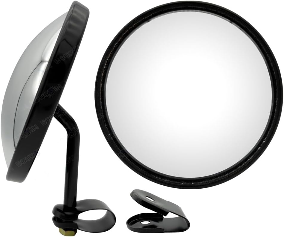 5.7 Inch Convex Round Mirror Blind Spot For Isuzu Mitsubishi Fuso Truck Bus Atv Utv Tractor Room Scooter etc. Adjustable Bracket Installation size: 0.78–1 inches