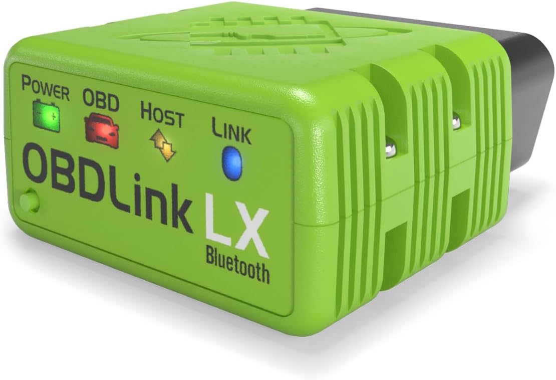 OBDLink LX Bluetooth 3.0 OBD2 Adapter for Motoscan, Torque, Hybrid Assistant (Android Only), OBD II Diagnostic Scanner