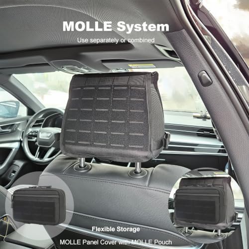Katadem Car Seat Back Organizer,2 in 1 Detachable Car Headrest Organizer