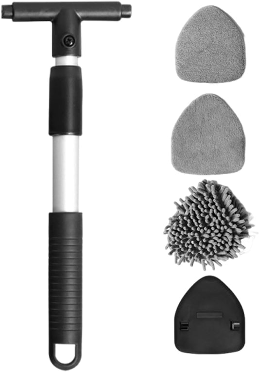 Window Cleaner Tool - Glass Wiper, Windshield Washer | Extendable Auto Cleaning Accessory, Shower Door Scrubber with Ergonomic Handle for Fast streaksfree Shine in Homes, Bathrooms, or Car Interiors