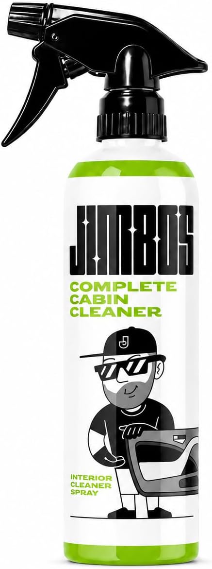 Jimbos COMPLETE CABIN CLEANER– All-in-One Car Interior Cleaner for Leather, Fabric, Carpet, Upholstery, Dash & Vinyl | All-Purpose Detailing Spray | 16oz