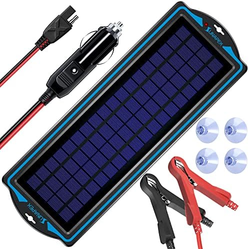 SUNAPEX 12V Solar Battery Charger Trickle Maintainer Kit for Car