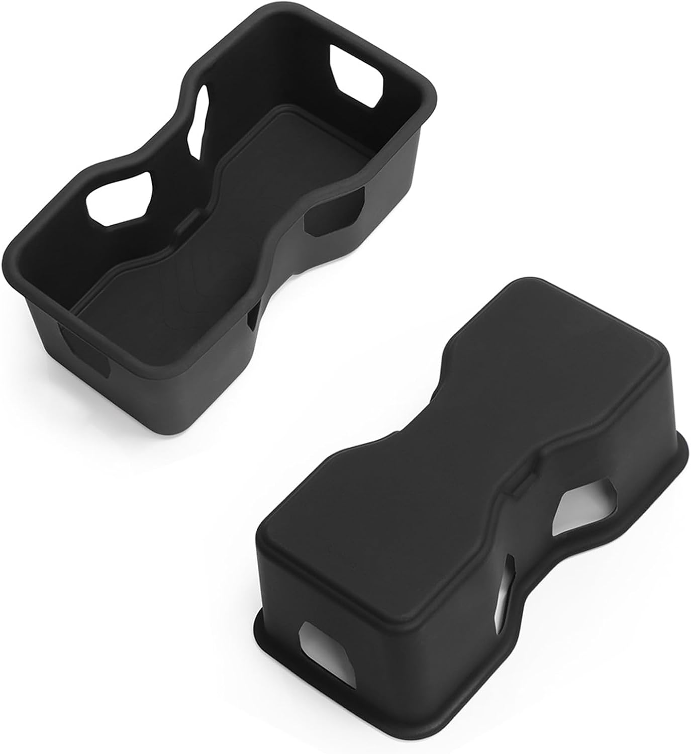 Second Row Console Cup Holder Insert for 2022-2026 Rivian R1S & R1T Accessories, Rear Armrest Cupholder Silicone Accessories