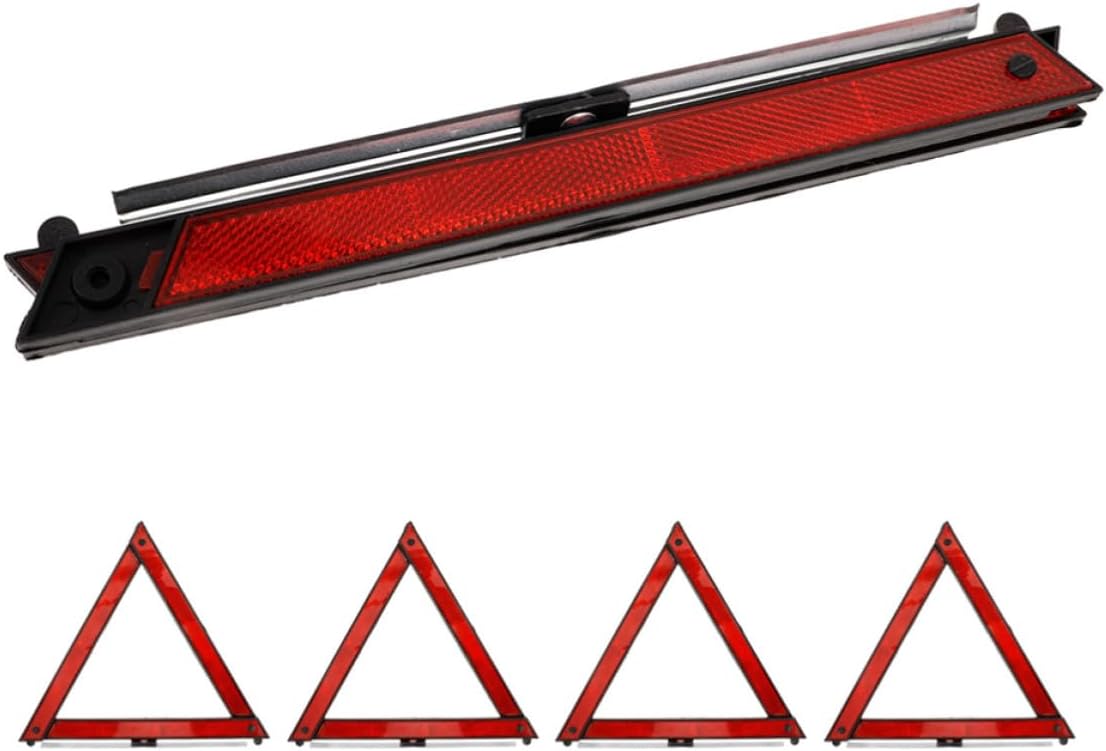 5 Pack Car Warning Triangles, Foldable ABS Reflective Roadside Safety Signs