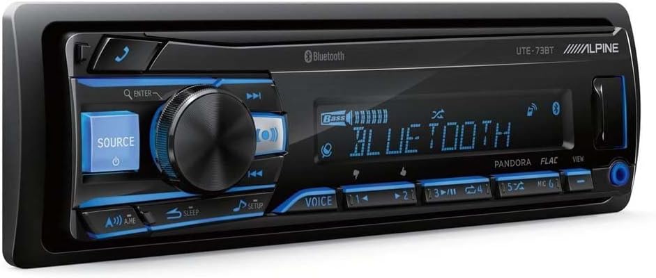 Alpine UTE-73BT Mech-Less Digital Media Receiver with Bluetooth® Wireless Technology