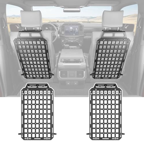 SZYANG Seat Back Molle Panel Compatible with 2015-2026 Ford F-150 Seat Back Organizers Molle Tactical Truck Organizer Replacement for 2015-2026 Ford F150 Accessories(2PCS)