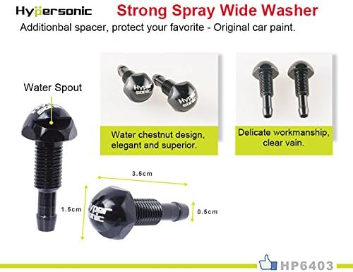 Hypersonic Universal Car Windshield Washer Sprayer 2Pcs Vehicle Nozzle