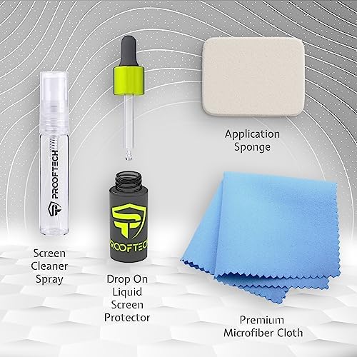 ProofTech DROP ON Liquid Glass Screen Protector for up to 10 Devices - Wipe On Scratch and Crack Resistant Nano Protection for All Phones Tablets Smart Watches Universal