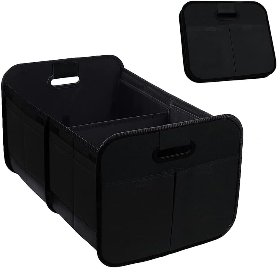 AICEL Car Trunk Organizer, Collapsible Waterproof Premium Oxford Cargo Storage, Multi-Compartment Foldable Trunk Groceries Organizer, Auto Accessories Universal for SUV Truck Sedan