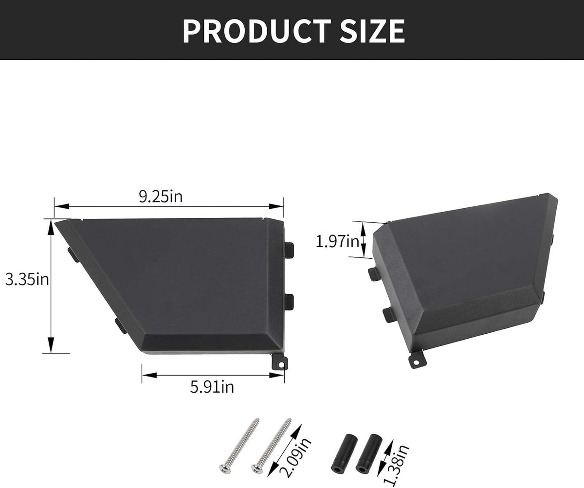 Hoolcar Rear Door Storage Pockets, Side Insert Organizer Box Metal Net Pocket Replacement for 2011-2017 Jeep Wrangler JK JKU, Interior Storage Expansion Accessories, Black, 2PCs