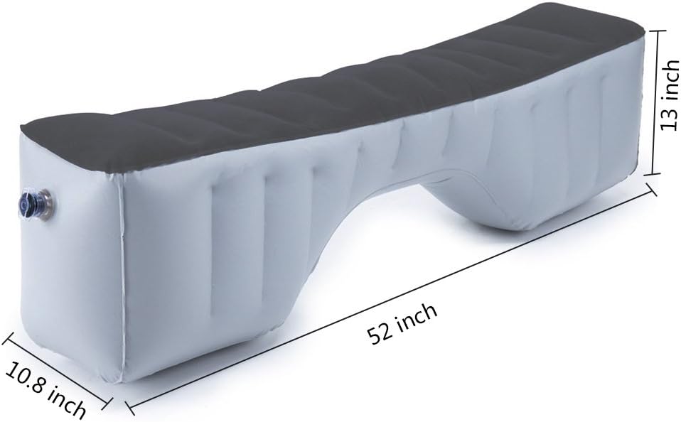 FMS Car Travel Inflatable Mattress Back Seat Gap Pad Air Bed Cushion Camping Air Couch Gray 51.18 * 10.63 * 14.57Inches