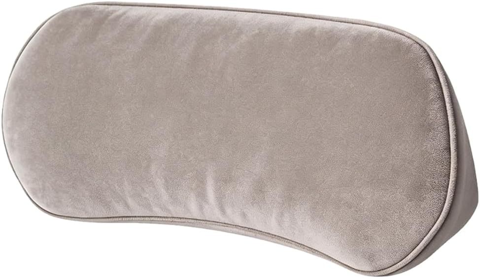 Car Lumbar Support Pillow, Memory Foam Pain Relief Vehicle Lower Back Support Cushion Pad with Strap, Ergonomic Automotive Interior Seat Pillow, Universal for SUV RV Truck (Light Grey)