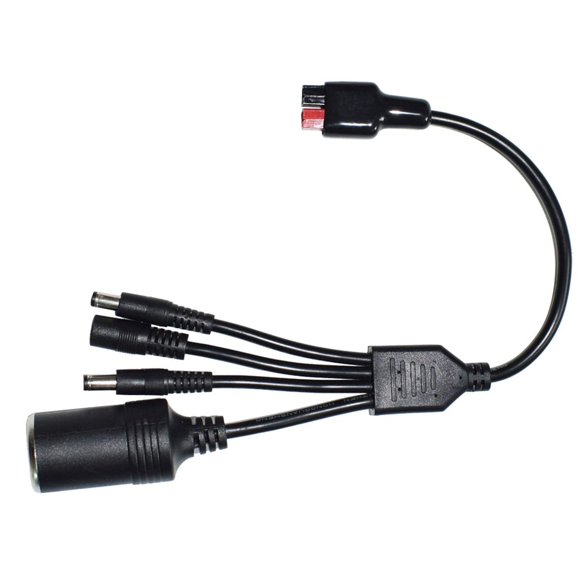 4-in-1 Multi-Function Adapter Cable 5.5mm x 2.1mm / 5.5mm x 2.5mmDC Male Power Plug Cable and 5.5mm x 2.1mm Female Power Plug Cable with Car Cigarette Lighter Cable -1ft