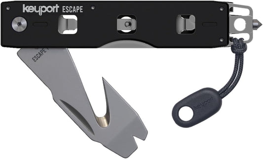 Keyport Car Rescue Tool - Tungsten-Carbide Window Breaker & Seatbelt Cutter