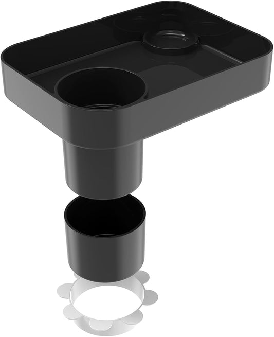 Car Seat Tray for Kids Travel, Carseat Tray for Food Toddler, Car Seat Table Tray, Car Seat Cup Holder Snack Tray for Graco, Evenflo, Chicco, Rotatable Removable Family Road Trip Essentials - Black