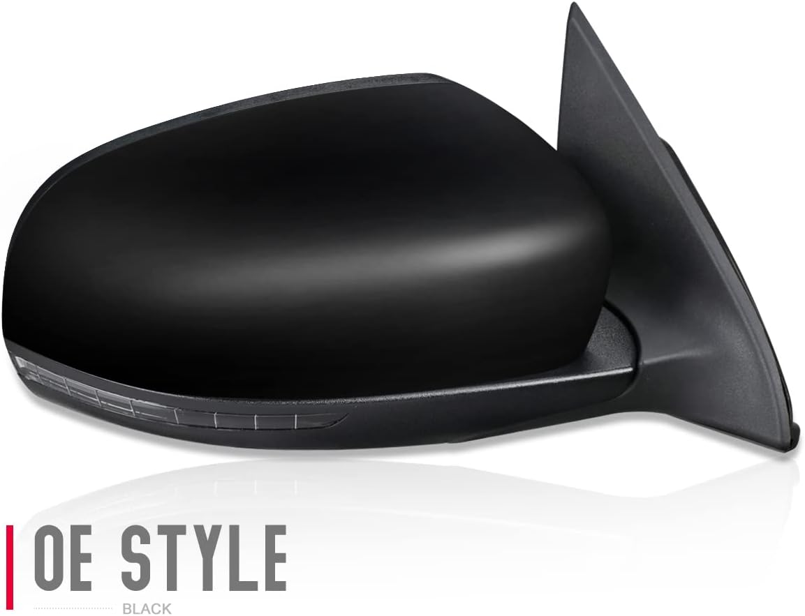 Auto Dynasty CH1321431 OE Style Right Side Mirror - Power Folding | Power Adjust| Memory | Blind Spot Detection | Puddle Light - Compatible with Jeep Cherokee 14-20, Paint to Match