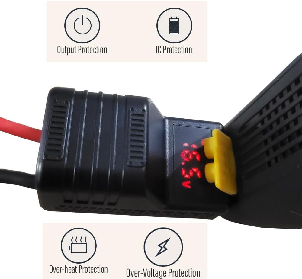EC5 Smart Jump Starter Clamps,EC5 Heavy Duty Jump Starter Automotive Booster Clamp Cables Replacement Alligator Clamps with Intelligent LCD Screen for 12V Car Jump Starterand Many Other Brands